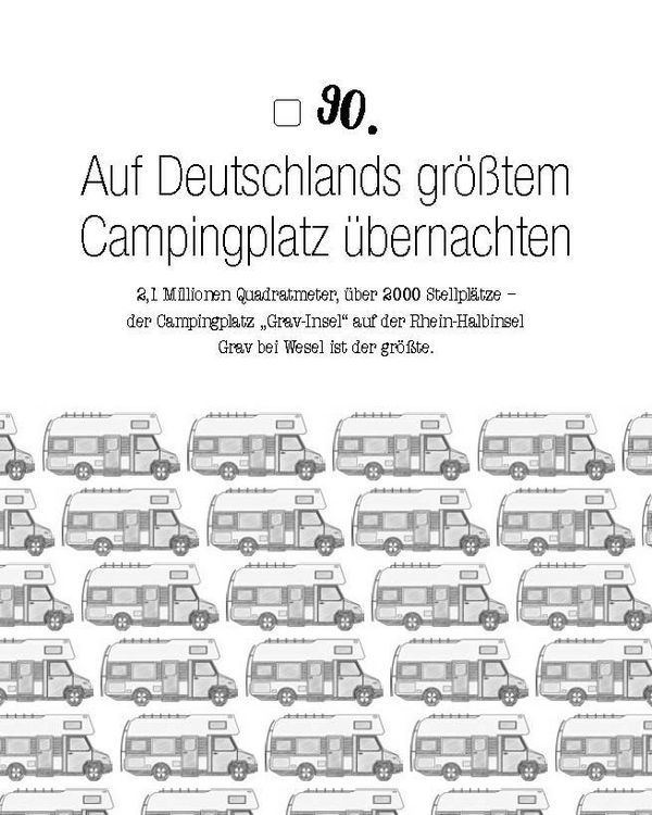 Produktbild: Die Bucket List f&uuml;r Camper