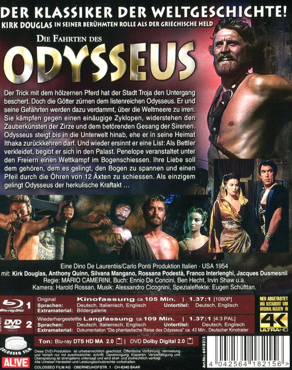 Produktbild: Die Fahrten des Odysseus (Ulysses) [Blu-ray im Schuber inkl. Bonus-DVD]