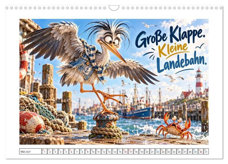 Produktbild: K&uuml;stenk&ouml;ppe (Wandkalender 2027 DIN A3 quer), CALVENDO Monatskalender
