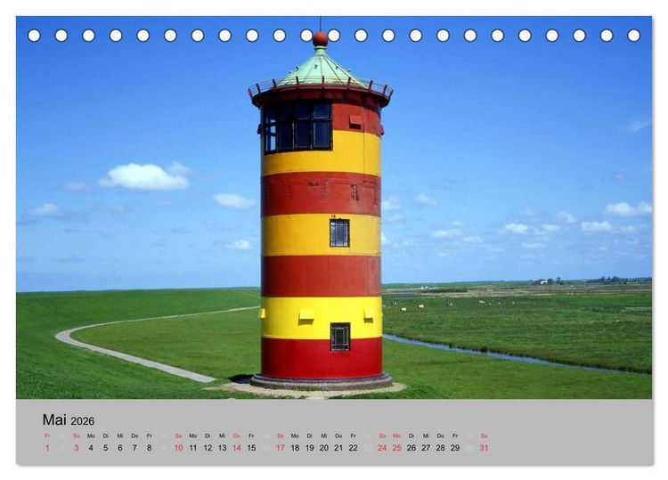 Produktbild: Ostfriesland an der Nordseek&uuml;ste (Tischkalender 2026 DIN A5 quer), CALVENDO Monatskalender