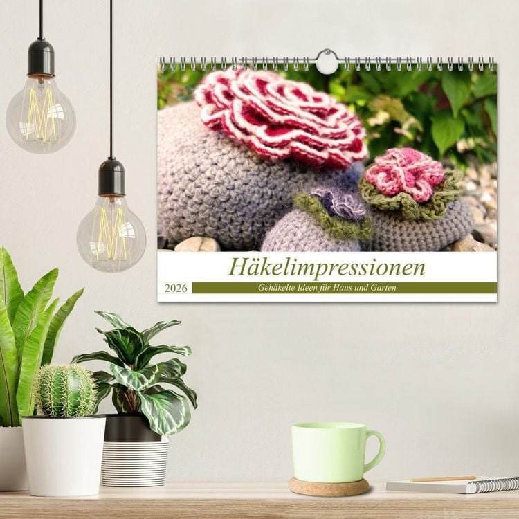 Produktbild: H&auml;kelimpressionen - Geh&auml;kelte Ideen f&uuml;r Haus und Garten (Wandkalender 2026 DIN A4 quer), CALVENDO Monatskalender
