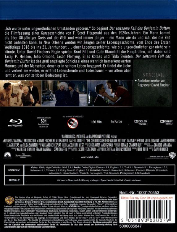 Produktbild: Der seltsame Fall des Benjamin Button