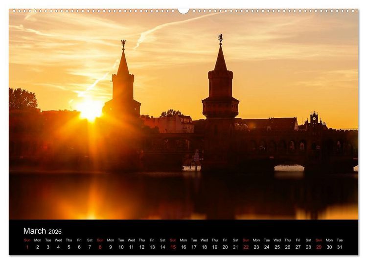 Produktbild: Sunsets of Berlin (High Quality Premium Wall Calendar 2026 DIN A2 landscape),CALVENDO 12 Month Wall Calendar