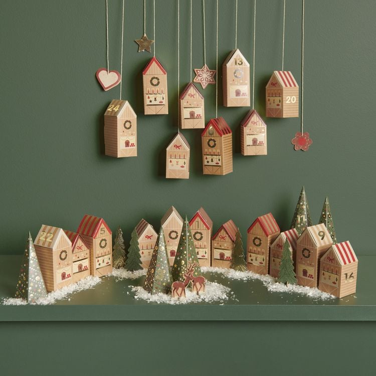 Produktbild: Bastelset Adventskalender "Weihnachtsmarkt"