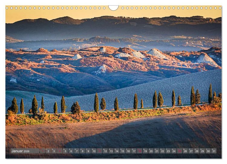 Produktbild: Impressionen toskanischer Landschaften (Wandkalender 2026 DIN A3 quer), CALVENDO Monatskalender