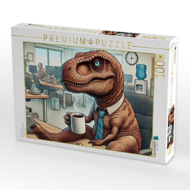 Produktbild: CALVENDO Puzzle Dino im B&uuml;ro | 1000 Teile Lege-Gr&ouml;&szlig;e 64x48cm Foto-Puzzle f&uuml;r gl&uuml;ckliche Stunden