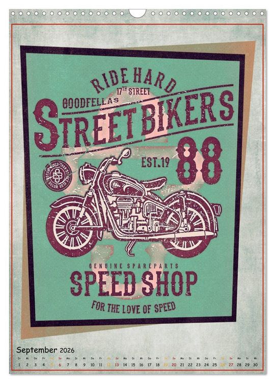 Produktbild: Motorrad Nostalgie (Wandkalender 2026 DIN A3 hoch), CALVENDO Monatskalender