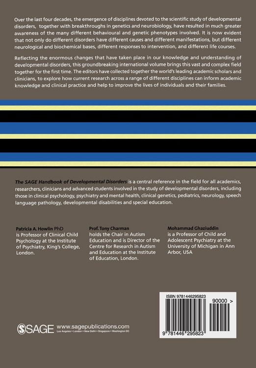 Produktbild: The SAGE Handbook of Developmental Disorders