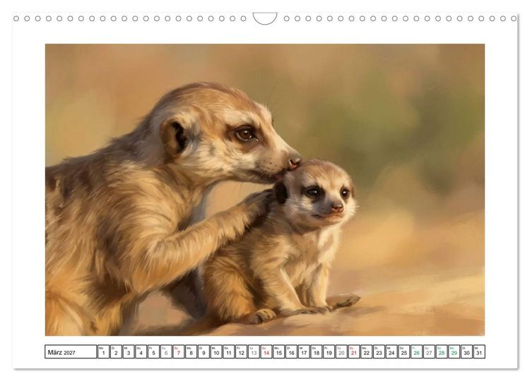 Produktbild: Erdm&auml;nnchen - Ein Tag vor dem Bau (Wandkalender 2027 DIN A3 quer), CALVENDO Monatskalender