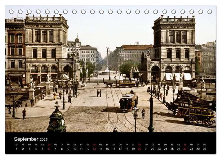 Produktbild: Berlin um 1900 (Tischkalender 2026 DIN A5 quer), CALVENDO Monatskalender