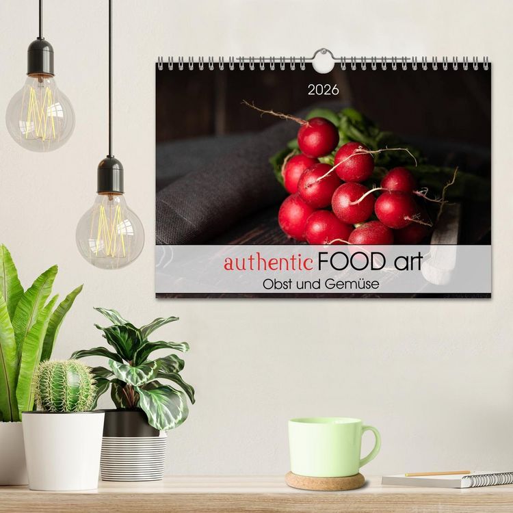 Produktbild: authentic FOOD art Obst und Gem&uuml;se (Wandkalender 2026 DIN A4 quer), CALVENDO Monatskalender