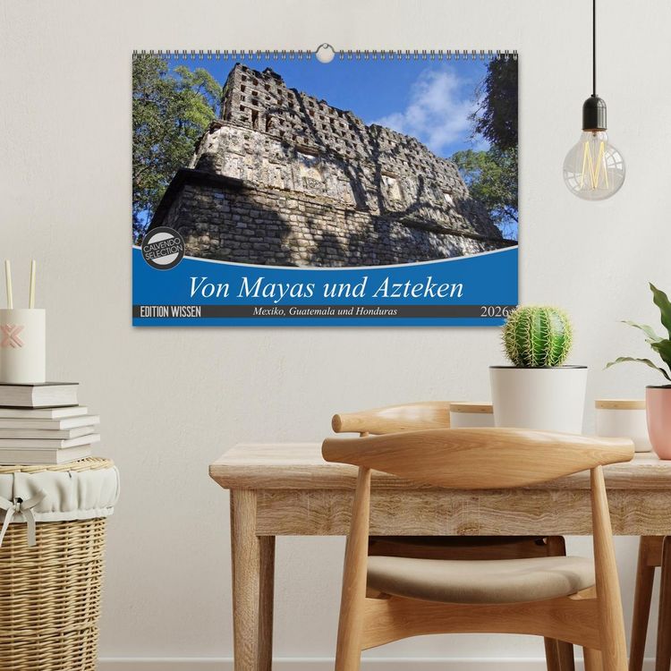 Produktbild: Von Mayas und Azteken - Mexiko, Guatemala und Honduras (Wandkalender 2026 DIN A3 quer), CALVENDO Monatskalender