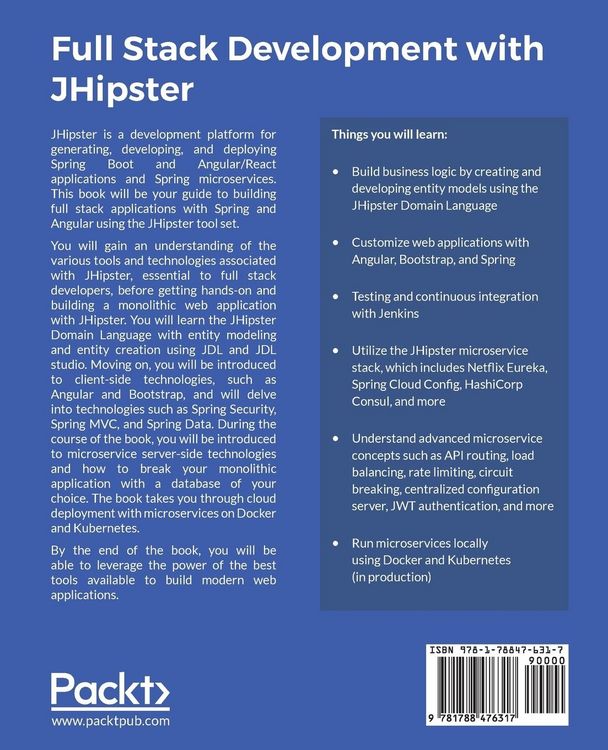 Produktbild: Full Stack Development with JHipster