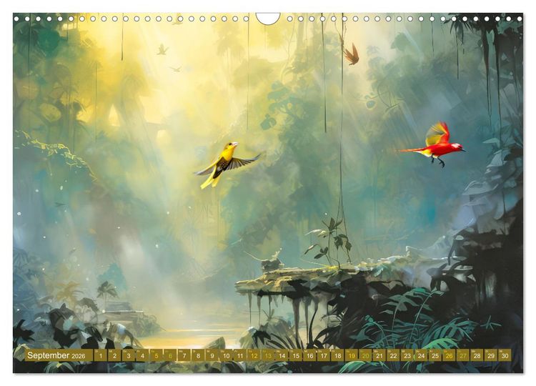 Produktbild: Dschungel Faszination (Wandkalender 2026 DIN A3 quer), CALVENDO Monatskalender