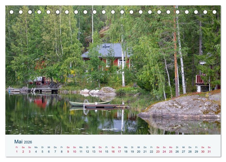 Produktbild: Finnland, Rund um Mikkeli (Tischkalender 2026 DIN A5 quer), CALVENDO Monatskalender