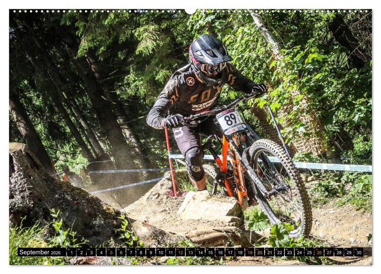 Produktbild: Downhill Racing (hochwertiger Premium Wandkalender 2026 DIN A2 quer), Kunstdruck in Hochglanz
