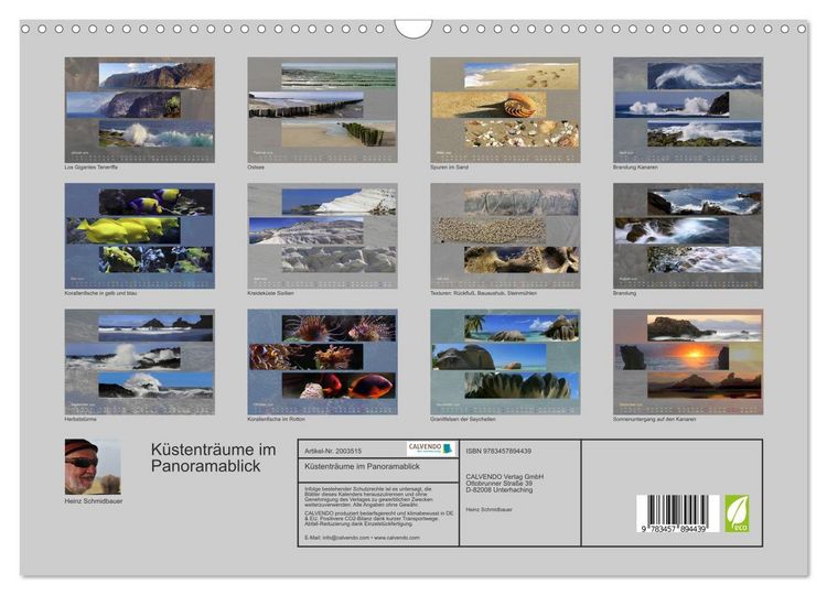 Produktbild: K&uuml;stentr&auml;ume im Panoramablick (Wandkalender 2026 DIN A3 quer), CALVENDO Monatskalender