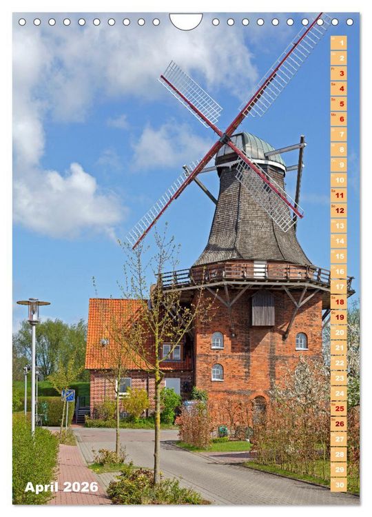Produktbild: Deutschlands historische Windm&uuml;hlen (Wandkalender 2026 DIN A4 hoch), CALVENDO Monatskalender