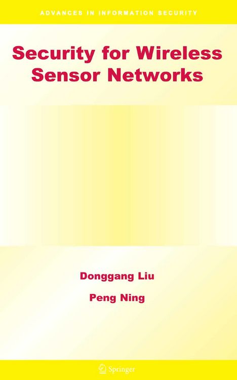 Produktbild: Security for Wireless Sensor Networks