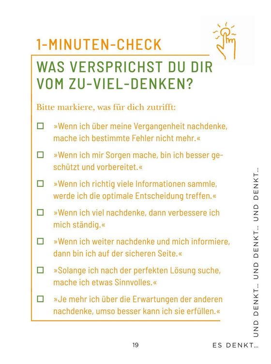 Produktbild: Die 1-Minuten-Strategie gegen Overthinking