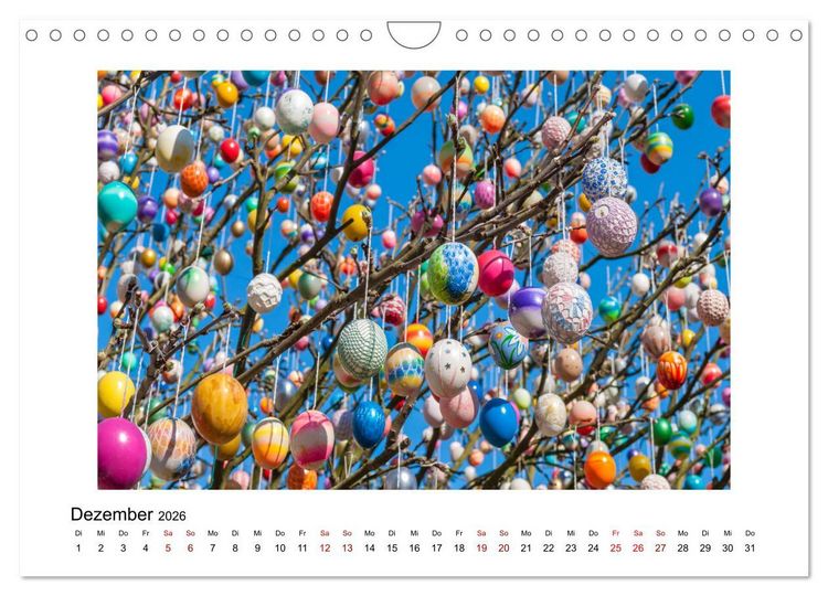 Produktbild: Der Saalfelder Ostereierbaum (Wandkalender 2026 DIN A4 quer), CALVENDO Monatskalender