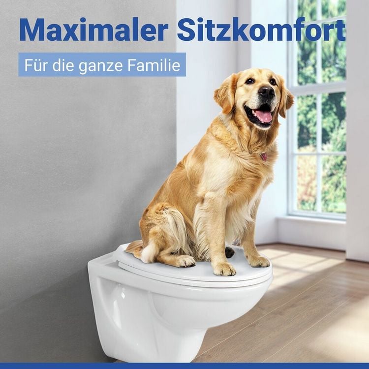 Produktbild: WC Sitz Mod. Kos Wei&szlig;, Toilettendeckel mit Absenkautomatik
