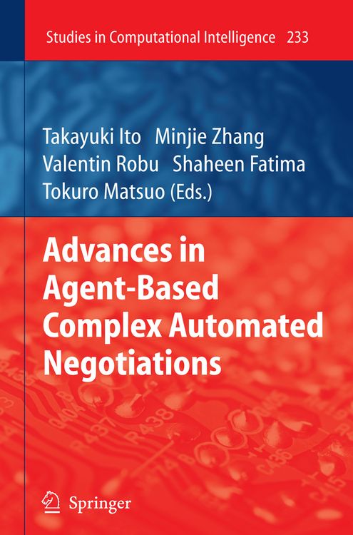 Produktbild: Advances in Agent-Based Complex Automated Negotiations