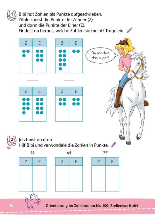 Produktbild: Bibi & Tina: Mein Lernr&auml;tsel-Block Mathematik f&uuml;r die 2. Klasse