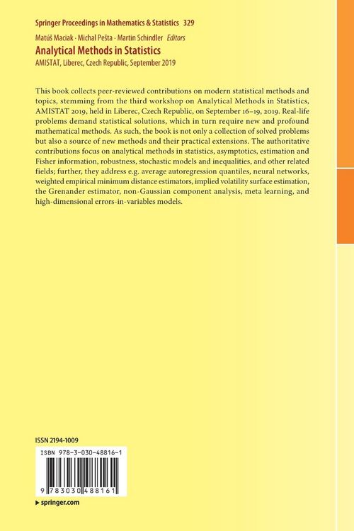 Produktbild: Analytical Methods in Statistics