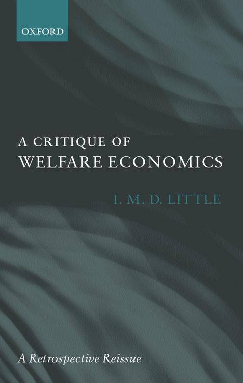 Produktbild: A Critique of Welfare Economics