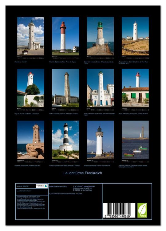 Produktbild: Leuchtt&uuml;rme Frankreich (Wandkalender 2026 DIN A4 hoch), CALVENDO Monatskalender