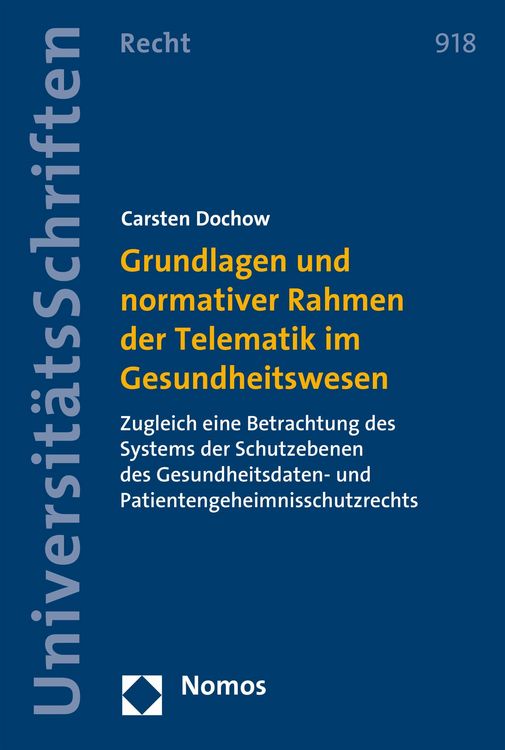 Produktbild: Grundlagen und normativer Rahmen der Telematik im Gesundheitswesen