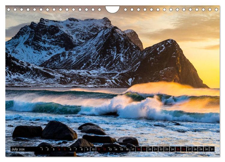 Produktbild: Lofoten. Nature Water Light (Wall Calendar 2026 DIN A4 landscape), CALVENDO 12 Month Wall Calendar