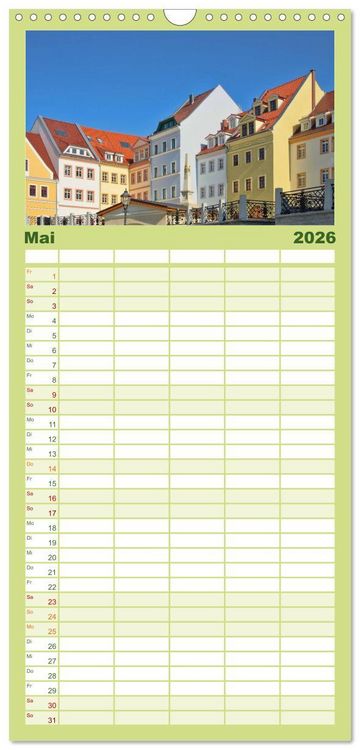 Produktbild: Familienplaner 2026 - G&ouml;rlitz - Die Perle Niederschlesiens mit 5 Spalten (Wandkalender, 21 x 45 cm) CALVENDO