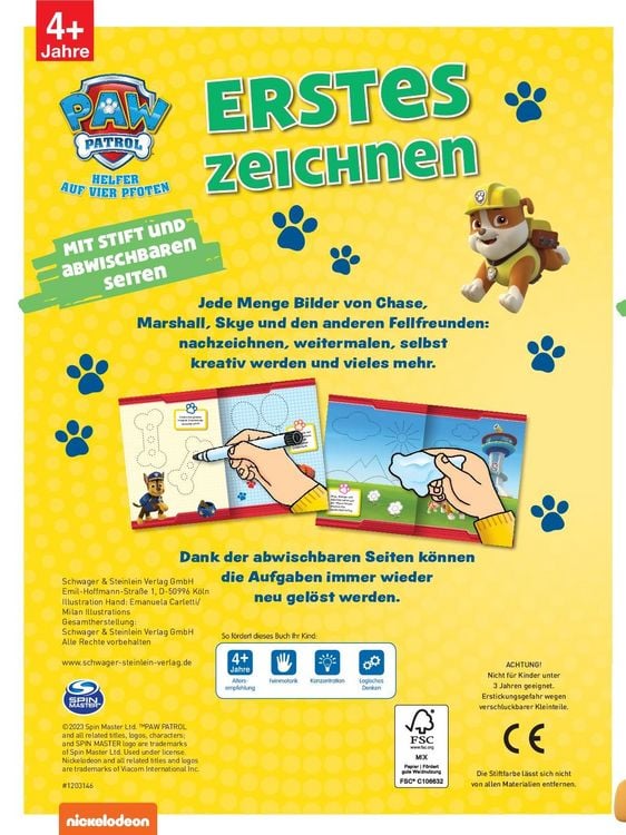 Produktbild: Mein Lernspielheft PAW Patrol Erstes Zeichnen