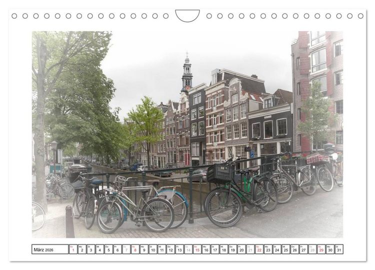 Produktbild: AMSTERDAM Erinnerungen (Wandkalender 2026 DIN A4 quer), CALVENDO Monatskalender