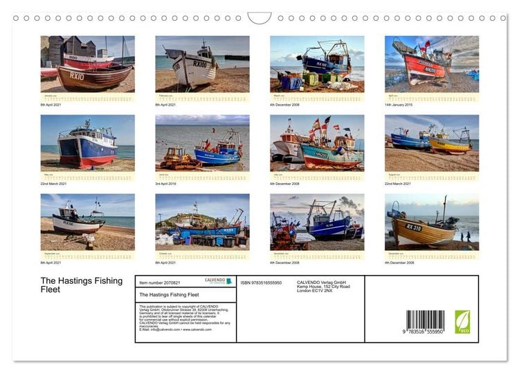 Produktbild: The Hastings Fishing Fleet (Wall Calendar 2026 DIN A3 landscape), CALVENDO 12 Month Wall Calendar
