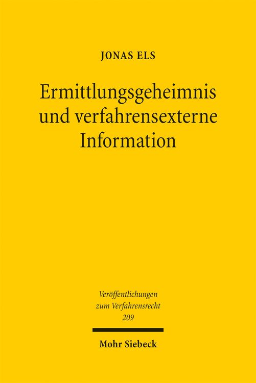 Produktbild: Ermittlungsgeheimnis und verfahrensexterne Information