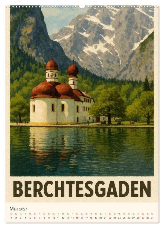 Produktbild: Alpine Impressionen Berchtesgadener Land (Wandkalender 2027 DIN A2 hoch), CALVENDO Monatskalender