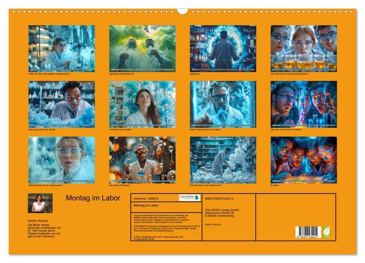 Produktbild: Montag im Labor (Wandkalender 2026 DIN A2 quer), CALVENDO Monatskalender