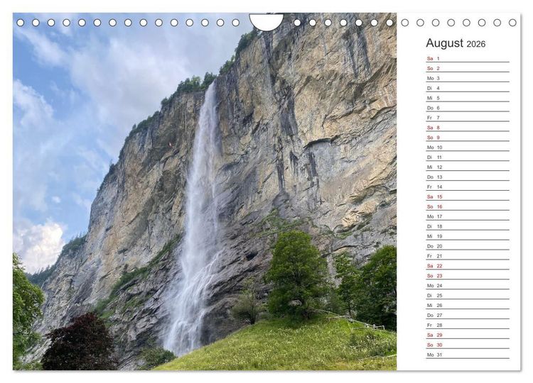 Produktbild: Alpenauszeit - Traumhafte Bergmomente am Wasser (Wandkalender 2026 DIN A4 quer), CALVENDO Monatskalender