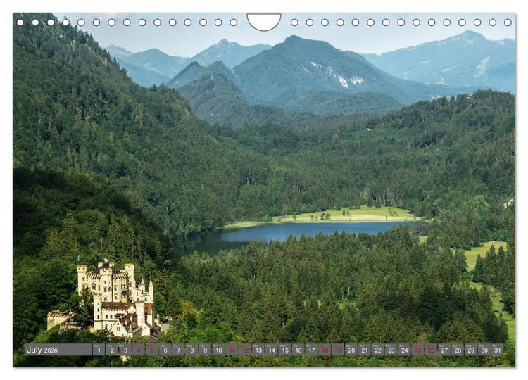 Produktbild: Castles from South Germany (Wall Calendar 2026 DIN A4 landscape), CALVENDO 12 Month Wall Calendar