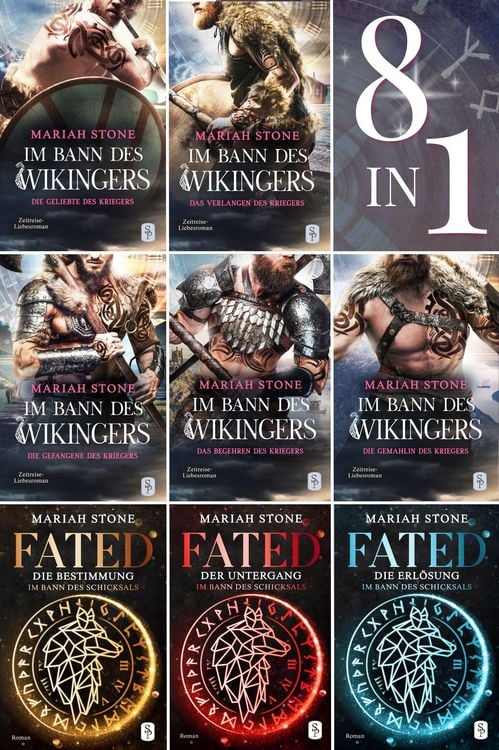 Produktbild: Wilde Wikinger & schicksalhafte Liebe: Acht B&auml;nde voller Mythos, Leidenschaft & Gefahr