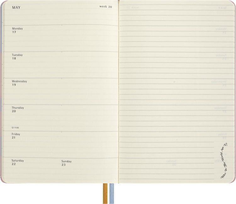 Produktbild: Moleskine Alice im Wunderland 12 Monate Wochen-Notizkalender 2027, L/A5, 1 Wo = 1 Seite, fester Einband