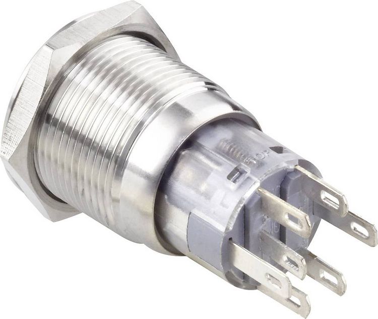 Produktbild: TRU COMPONENTS TC-7494624 TC-LAS1-AGQ-11E/42RGB/ Vandalismusgesch&uuml;tzter Druckschalter 250 V/AC 3 A 1 x Aus/(Ein) tastend Rot, Gr&uuml;n, Blau, RGB IP65