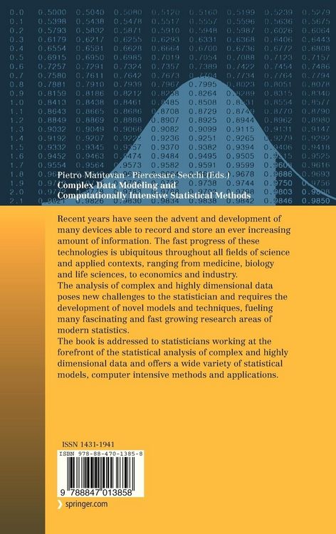 Produktbild: Complex Data Modeling and Computationally Intensive Statistical Methods