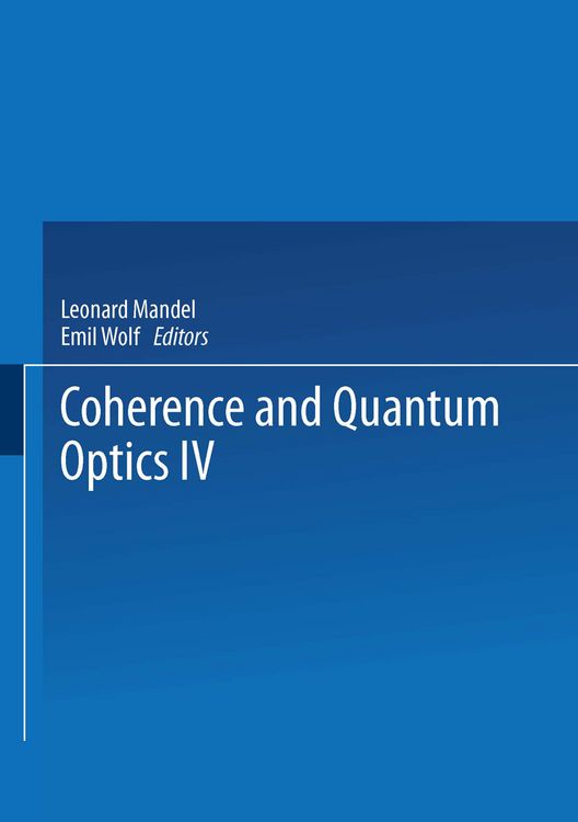 Produktbild: Coherence and Quantum Optics IV