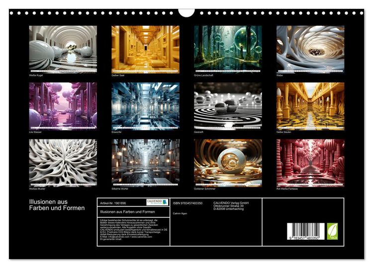 Produktbild: Illusionen aus Farben und Formen (Wandkalender 2026 DIN A3 quer), CALVENDO Monatskalender