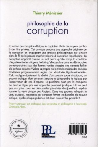 Produktbild: Philosophie de la corruption