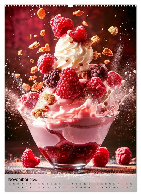 Produktbild: Eis - Raffinessen f&uuml;r Gourmets (hochwertiger Premium Wandkalender 2026 DIN A2 hoch), Kunstdruck in Hochglanz